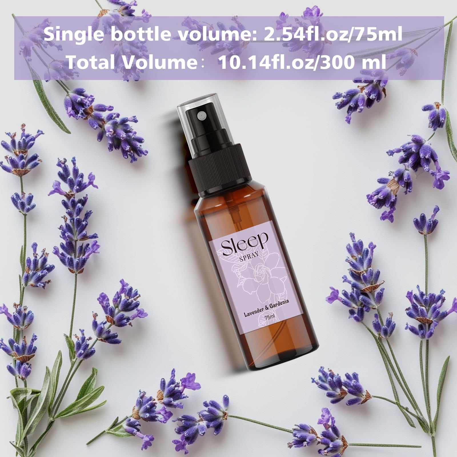 SCENTORINI Sleep Spray 4-Pack – Calming Lavender Essential Oil Aromatherapy Mist (75ml each) for Bedding & Room