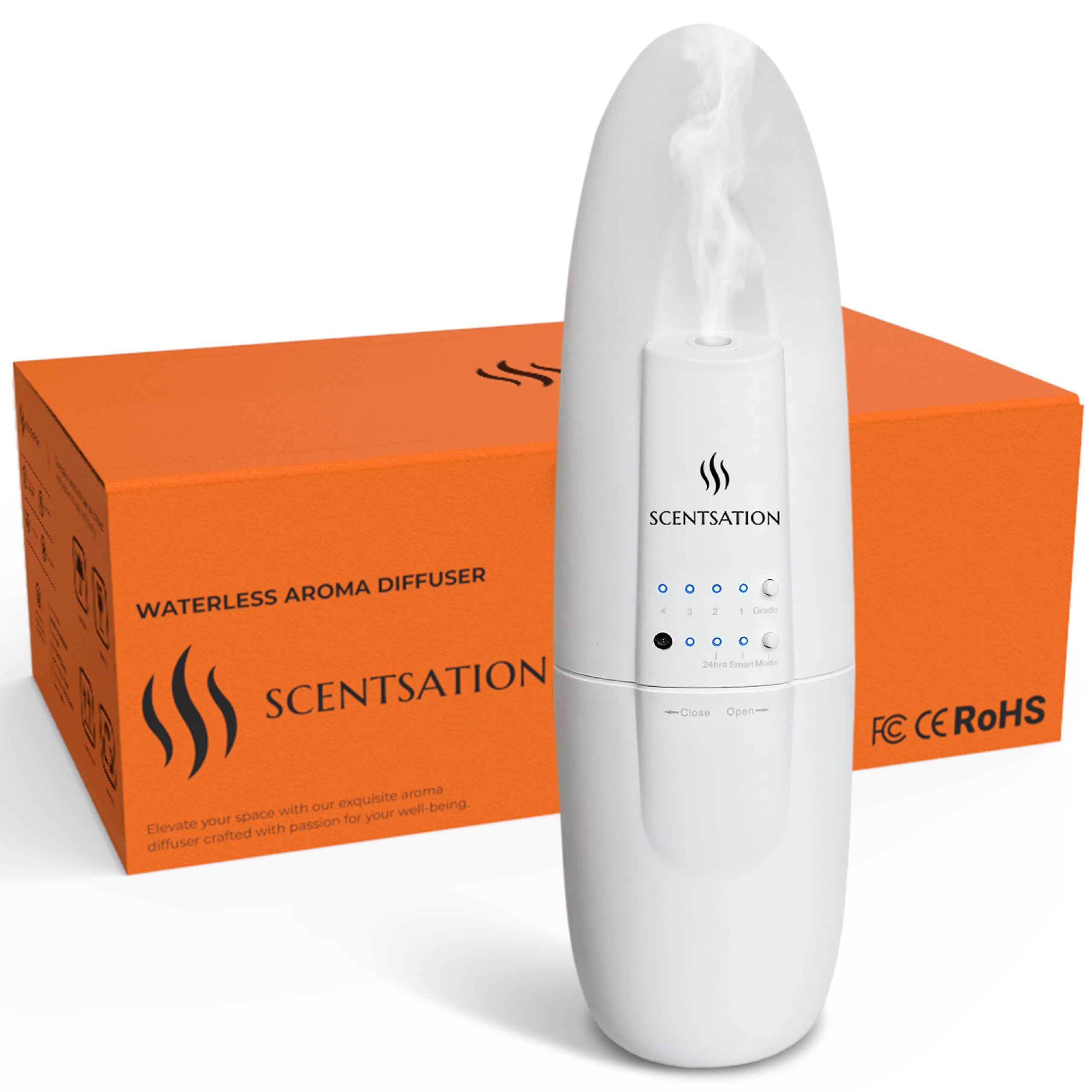 SCENTSATION Plug-in Essential Oil Diffuser SAN | Silent Waterless Diffusion for 500 Sq Ft