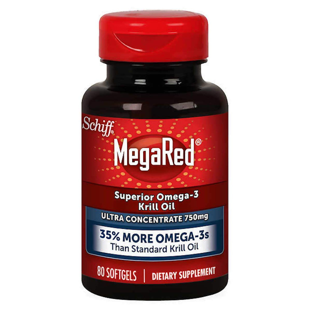 Schiff MegaRed Krill Oil High Concentration 750mg – 80 Softgels