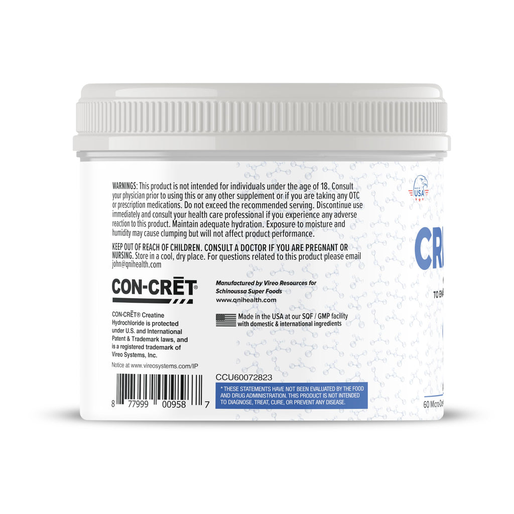 Schinoussa Lemon Lime Creatine HCL Powder | Micro-Dosed, Stimulant-Free