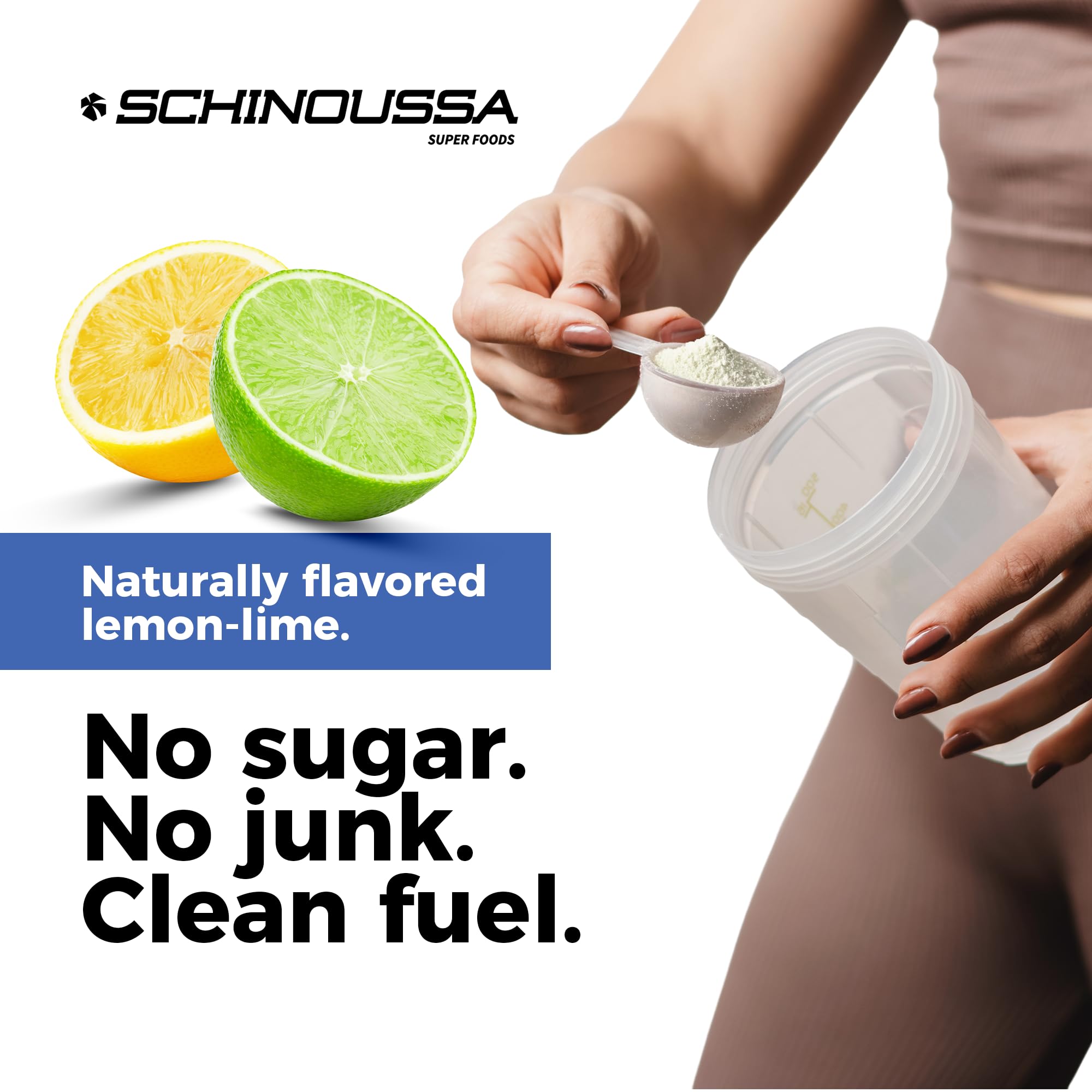 Schinoussa Lemon Lime Creatine HCL Powder | Micro-Dosed, Stimulant-Free