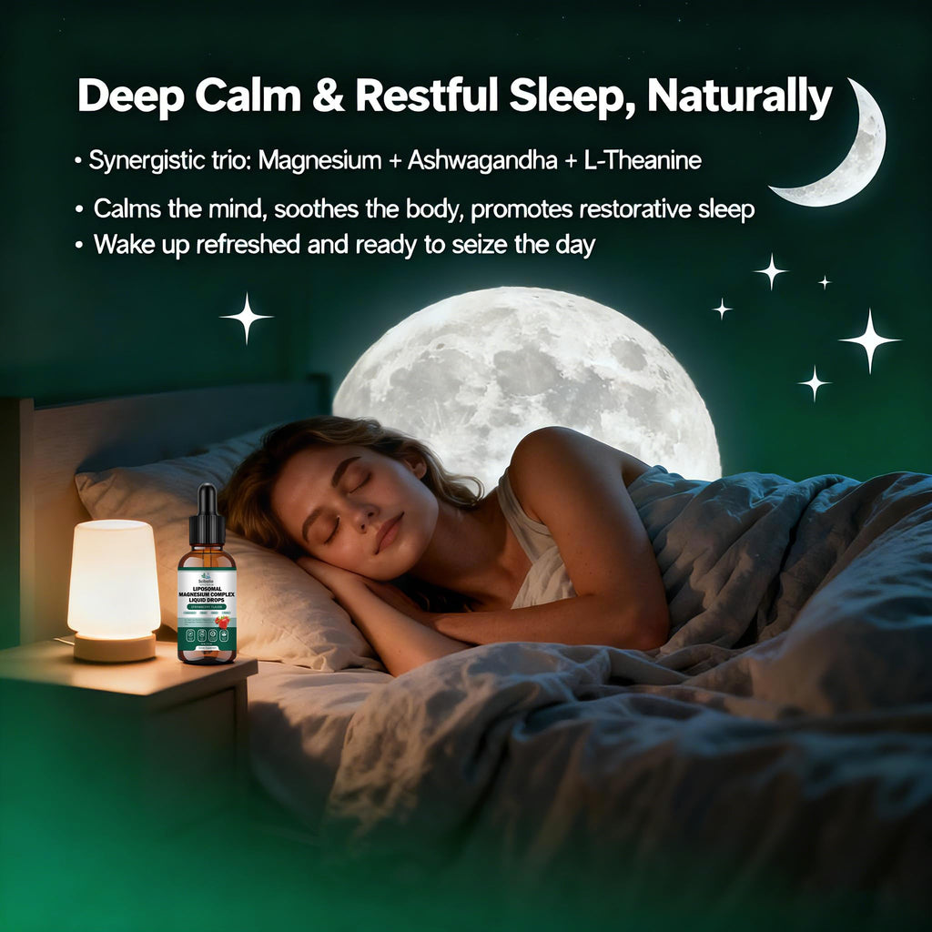 Scibalia Liposomal Magnesium 12-in-1 Liquid Drops | 1000mg, Ashwagandha, L-Theanine, D3 & Zinc
