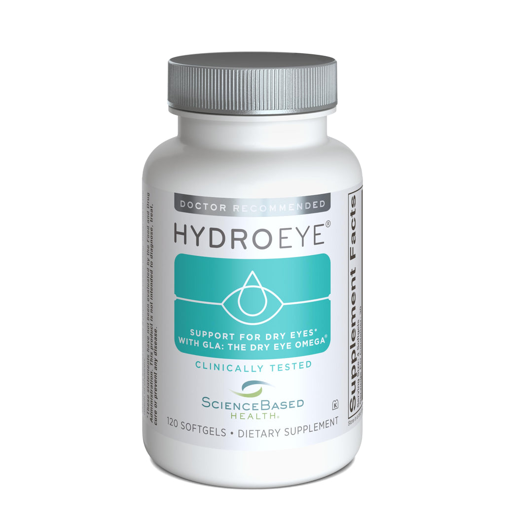 ScienceBased Health HydroEye Dry Eye Supplement – Clinically Proven GLA & Omega-3 | 120 Softgels