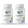 Melatonin 10mg Extra Strength - Scientific Health Solutions | Vegan, Non-GMO, Gluten-Free | US-Made 2-Pack