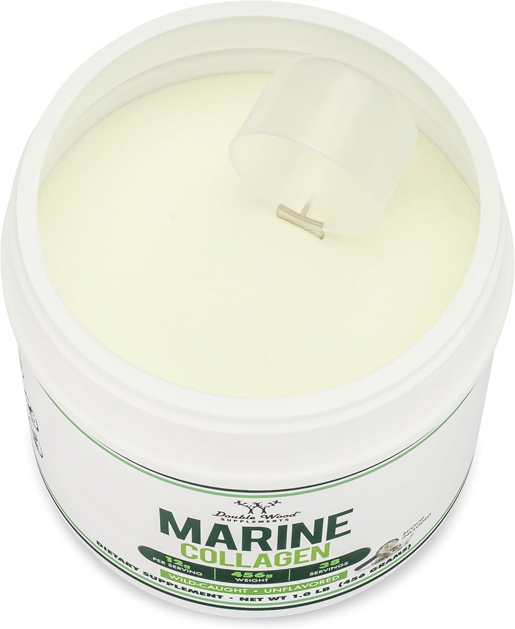 Marine Collagen Powder – Wild-Caught, Unflavored, Micronized (1 lb) | Double Wood