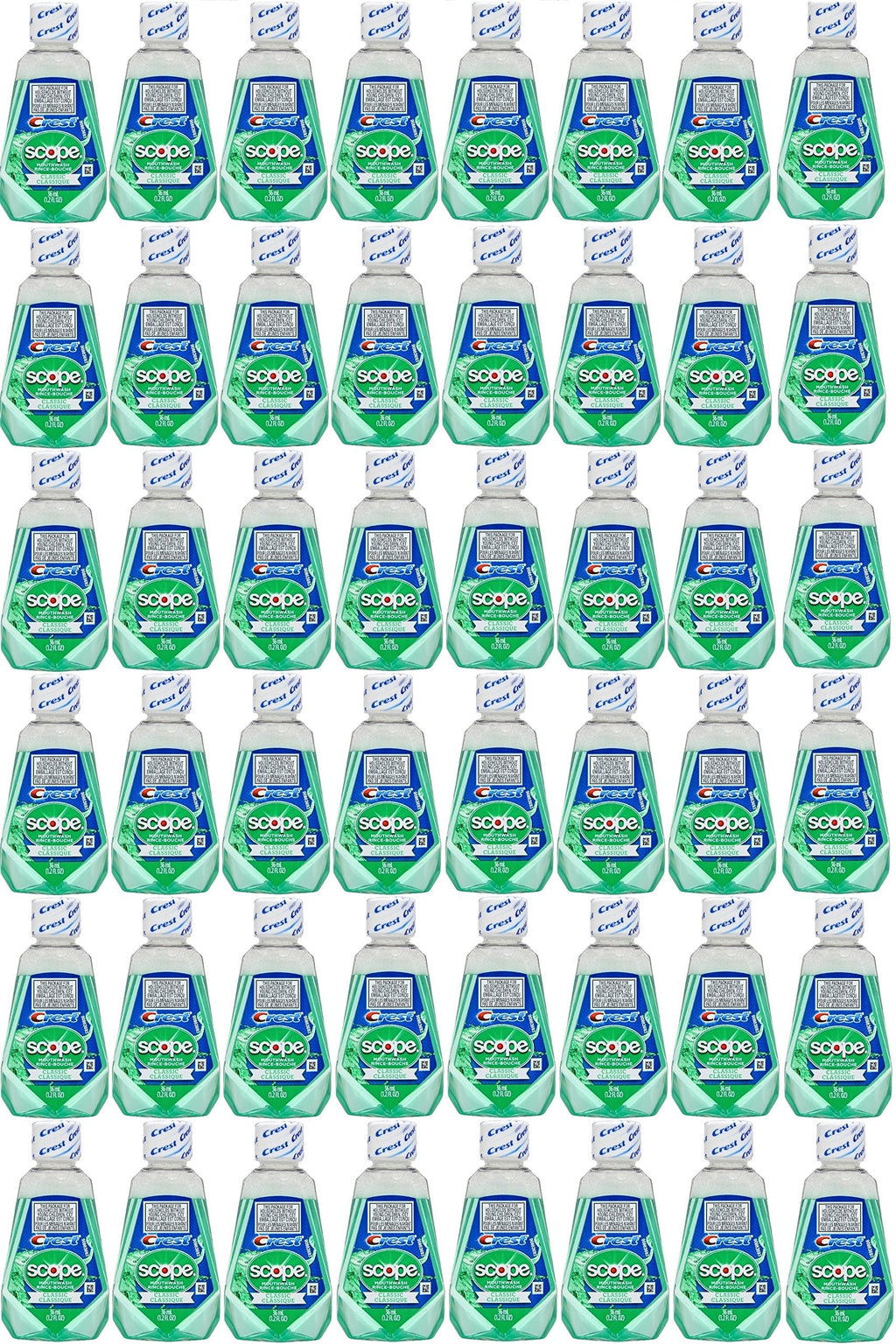Scope Travel Size Mouthwash Classic Original Mint 1.2 oz (48 Pack)
