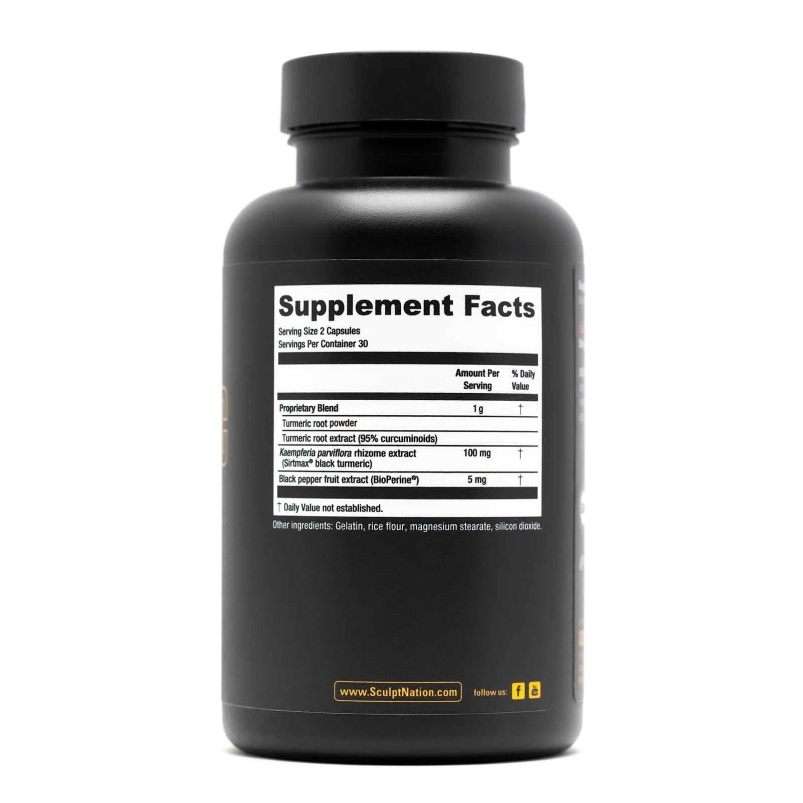 Sculpt Nation by V Shred Turmeric with BioPerine & Sirtmax for Joint Health – 60-Day Supply