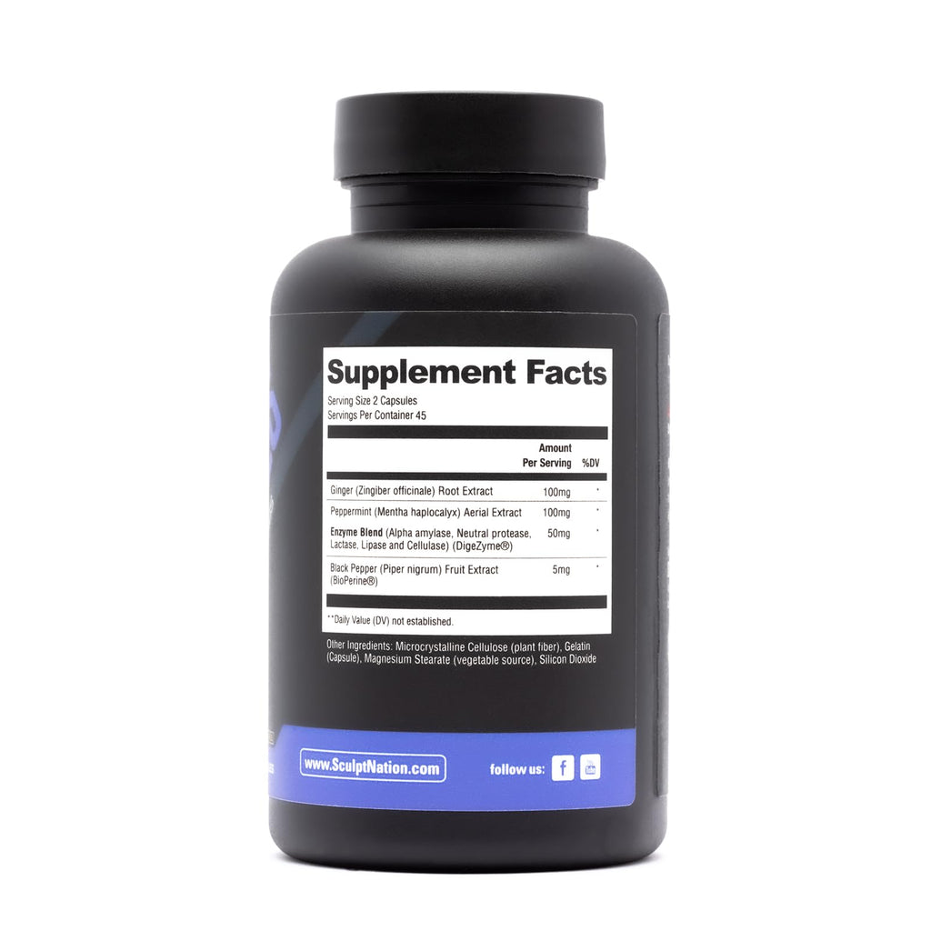 Sculpt Nation by V Shred Digestive Enzymes – Multi Enzyme for Digestion & Gut Health (90 Gluten-Free Capsules)