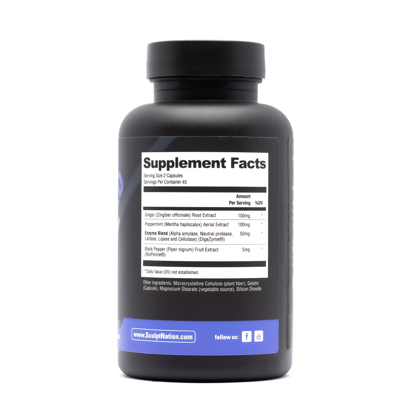 Sculpt Nation by V Shred Digestive Enzymes – Multi Enzyme for Digestion & Gut Health (90 Gluten-Free Capsules)