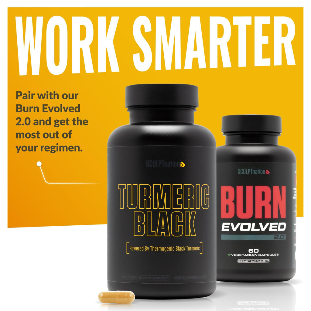 Sculpt Nation by V Shred Turmeric with BioPerine & Sirtmax — Joint Health & Wellness, 60-Day Supply