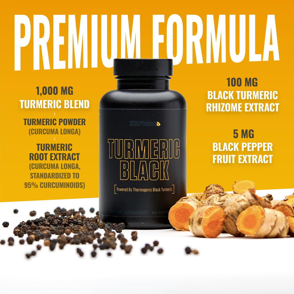 Sculpt Nation by V Shred Turmeric with BioPerine & Sirtmax — Joint Health & Wellness, 60-Day Supply