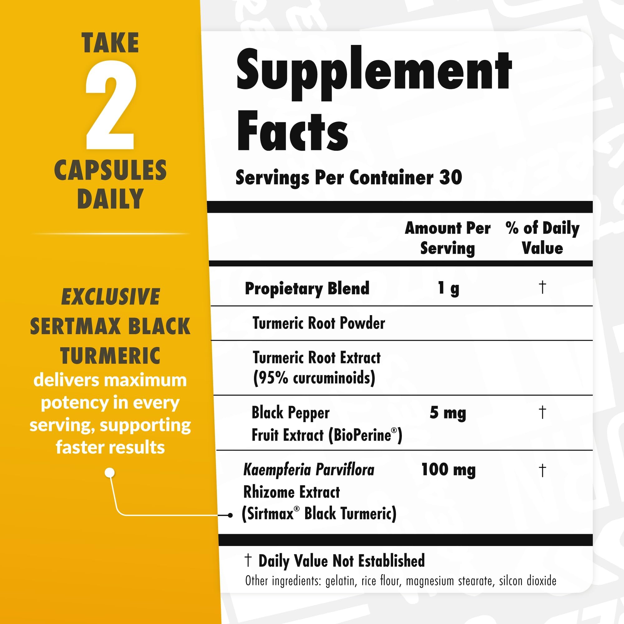 Sculpt Nation by V Shred Turmeric with BioPerine & Sirtmax — Joint Health & Wellness, 60-Day Supply