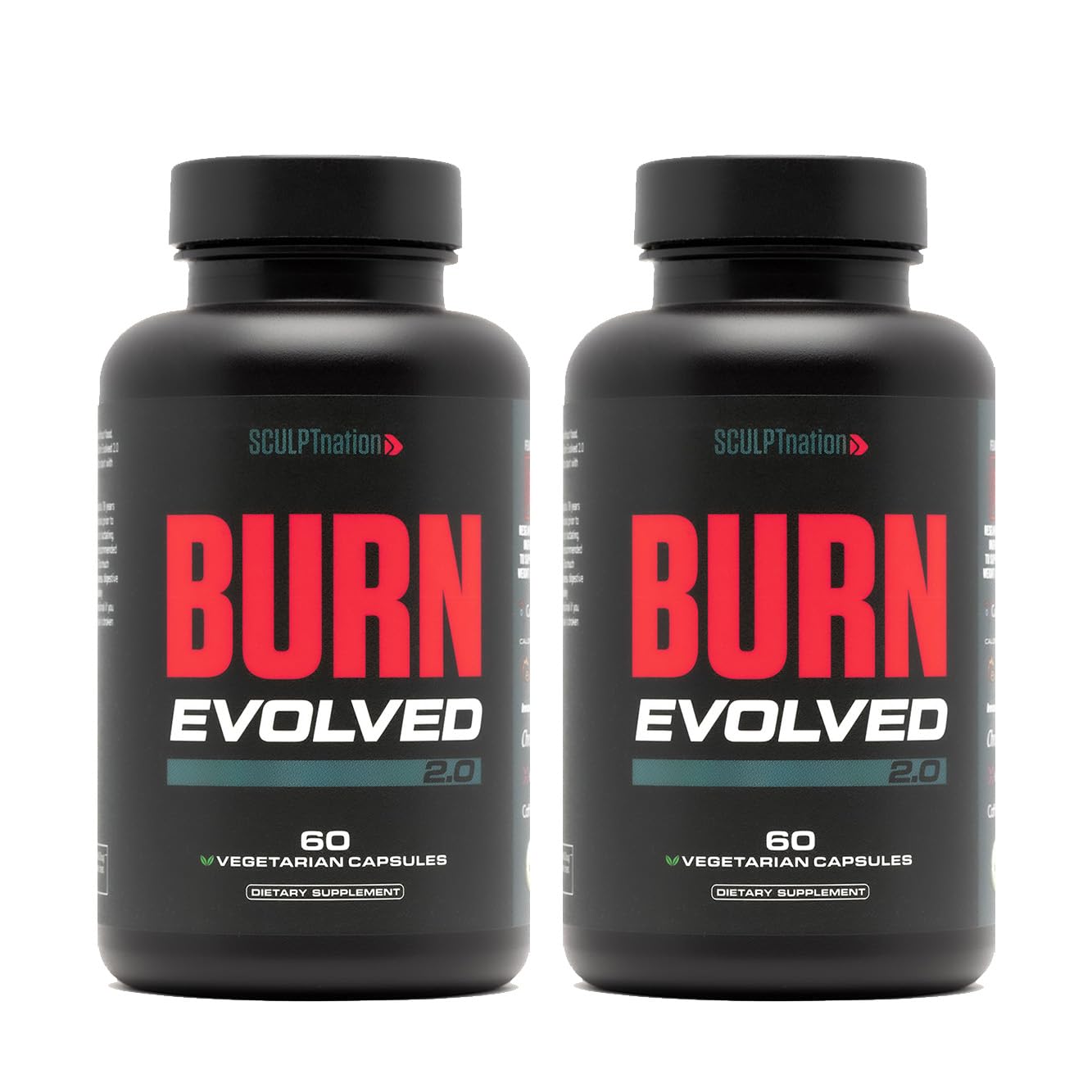 Sculpt Nation by V Shred – Daytime Metabolism Support with Chromium, Symnema Leaf Extract & Alpinia Galanga Root Powder – 60 Veggie Pills, 2-Pack
