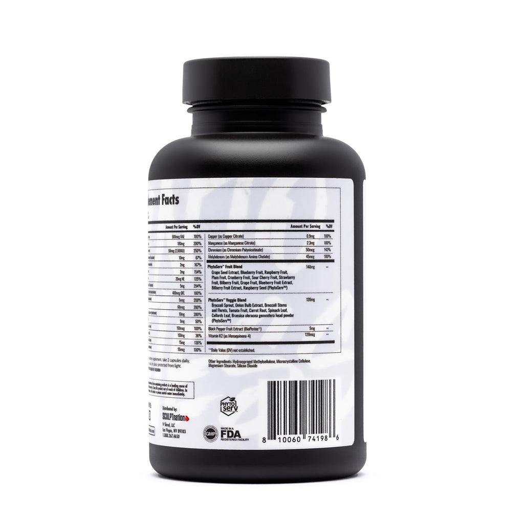 Sculpt Nation by V Shred Multivitamin – Daily Multivitamin for Women & Men | 60 Capsules
