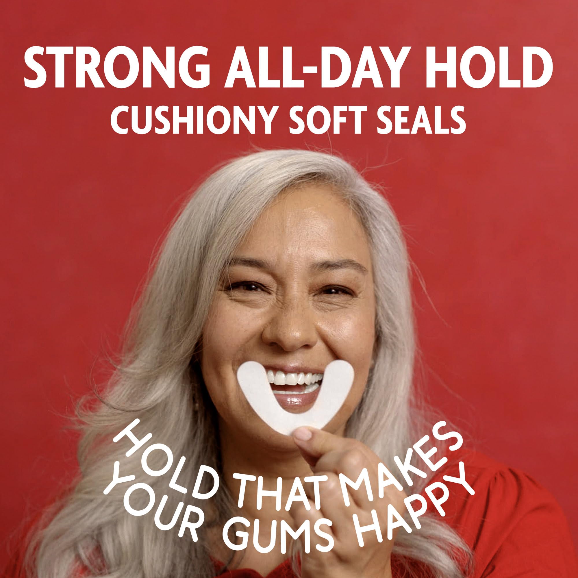 Sea Bond Secure Denture Adhesive Seals – Original Lowers, Zinc-Free, All-Day Hold