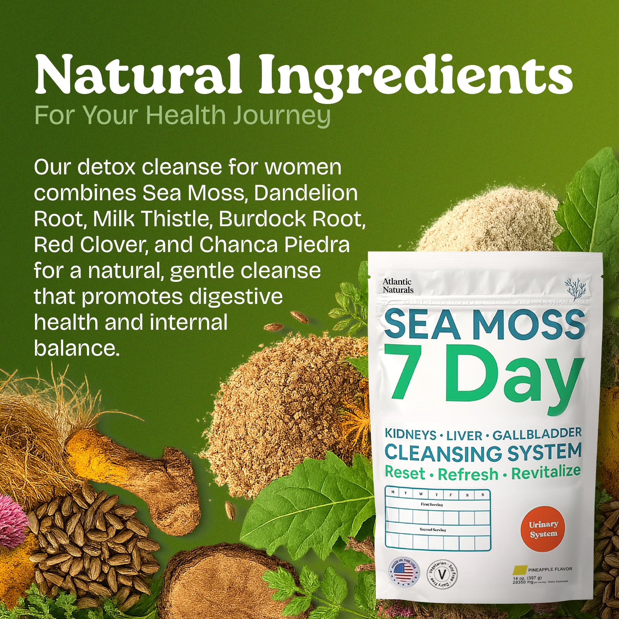 Atlantic Naturals Sea Moss 7 Day Detox – Liver, Gallbladder & Kidney Cleanse