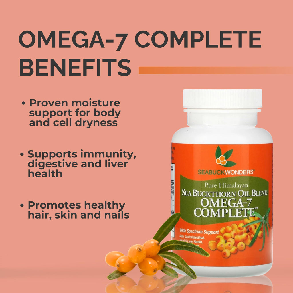 SeabuckWonders Organic Sea Buckthorn Oil Softgels – Omega-7, 120 Count, 1000mg