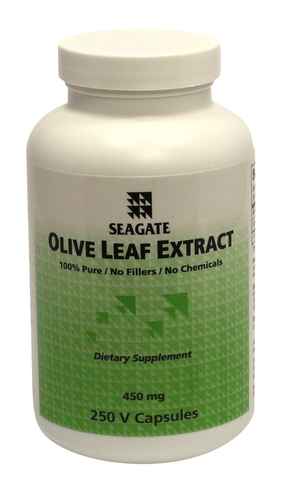 Seagate Olive Leaf Extract 450 mg — 250 Capsules | 100% Pure, Pesticide-Free