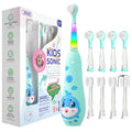 SEAGO Kids Electric Toothbrushes – Rechargeable Toddler Toothbrush (2-6), Magnetic Charging, LED Light, 8 Heads, Blue