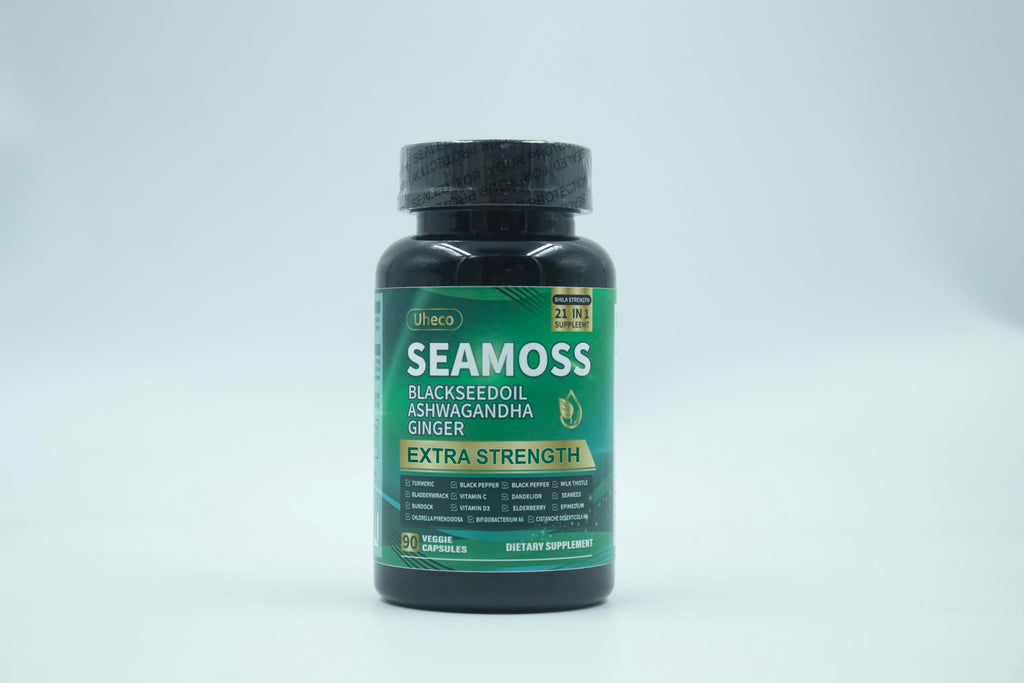 Irish Sea Moss 21-in-1 Capsules with Ashwagandha & Turmeric – 90 Count