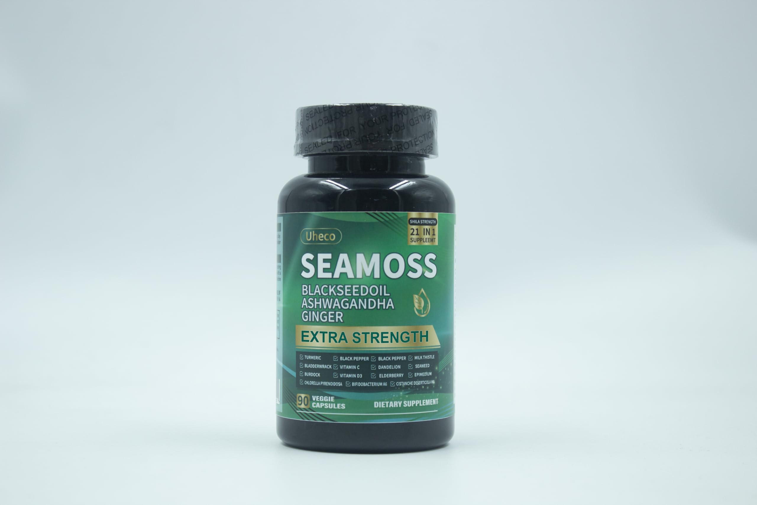Irish Sea Moss 21-in-1 Capsules with Ashwagandha & Turmeric – 90 Count