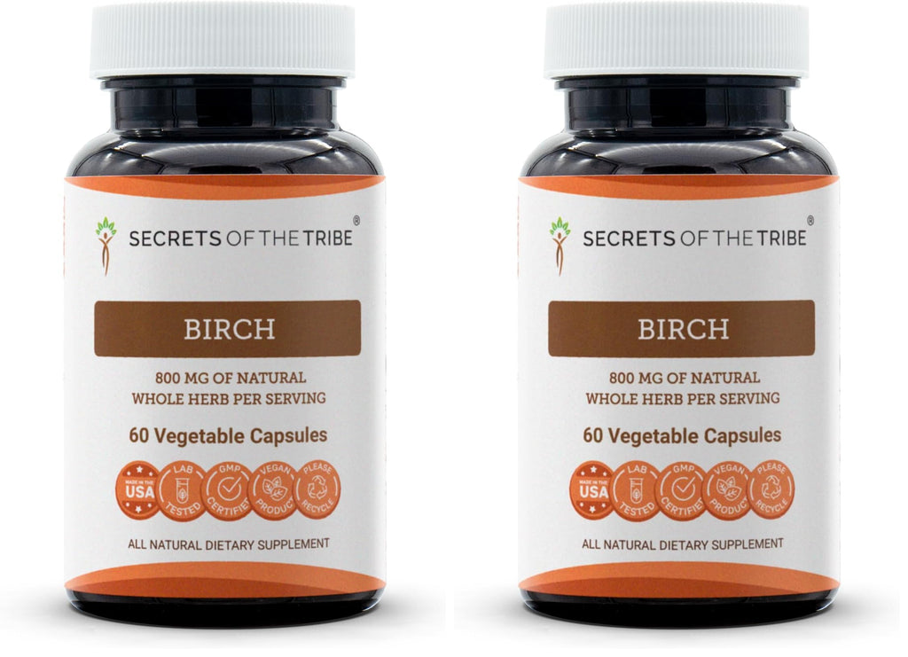 Birch Leaf Supplement - Secrets of the Tribe 60 Capsules 800 mg Pack of 2