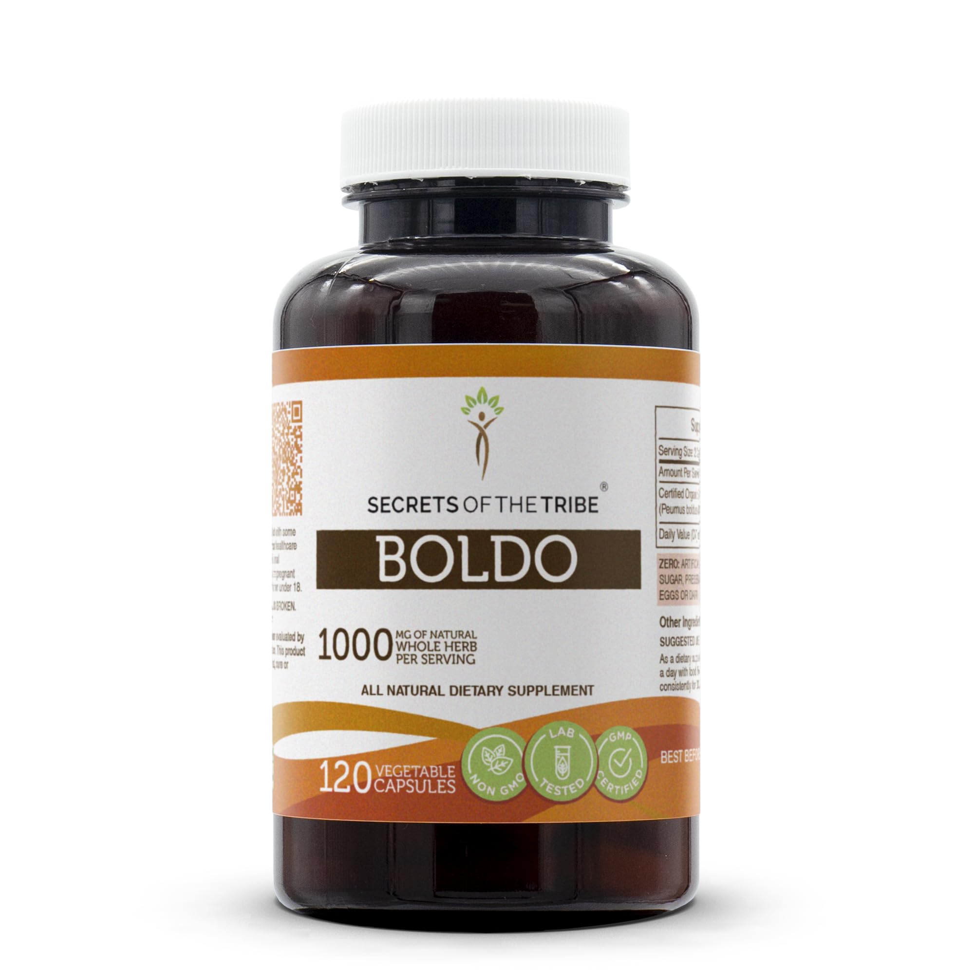 Secrets of the Tribe Boldo 120 Capsules – 1000 mg Per Serving (Peumus boldus)