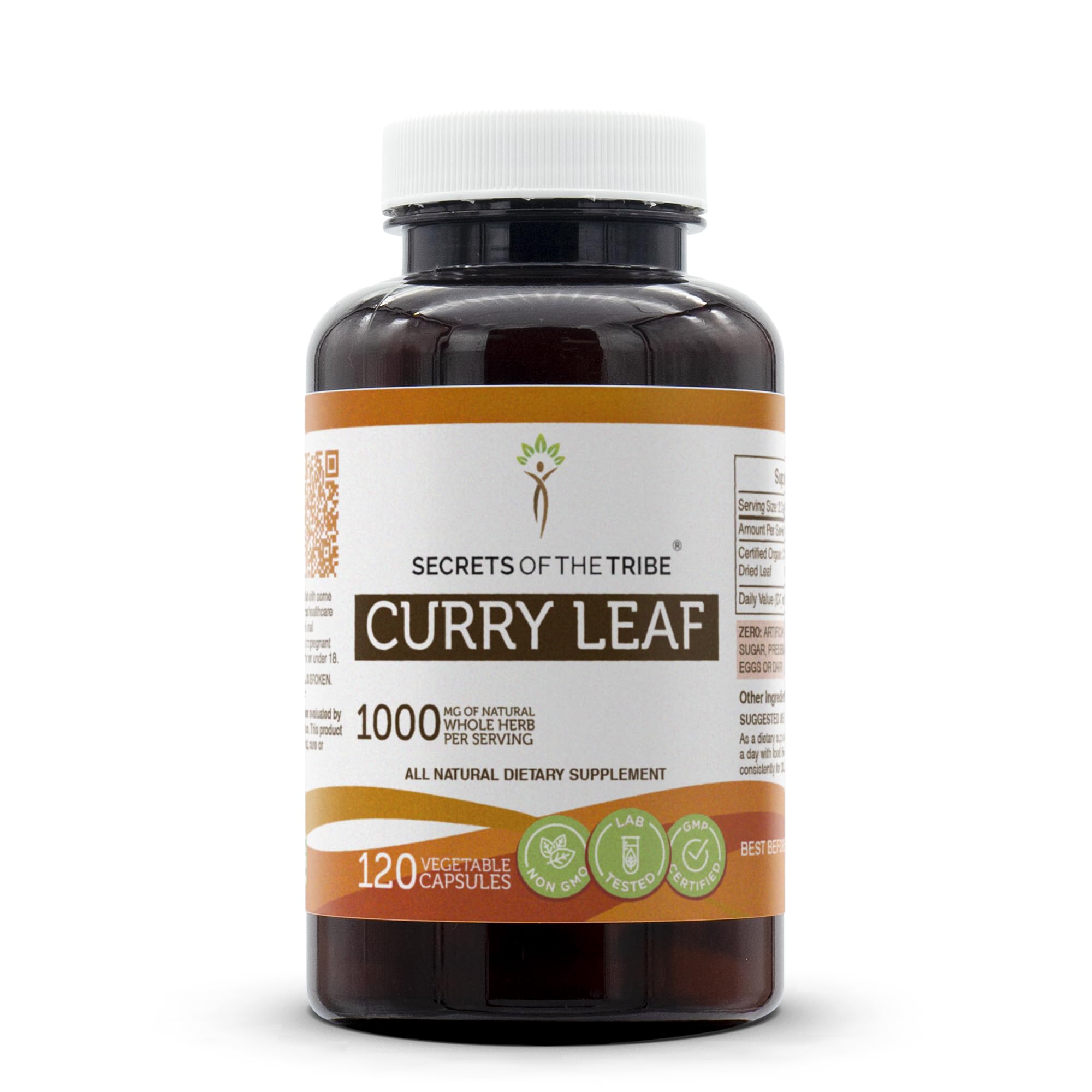 Secrets of the Tribe Curry Leaf 120 Capsules – 1000 mg, Dried Leaf (Murraya koenigii)