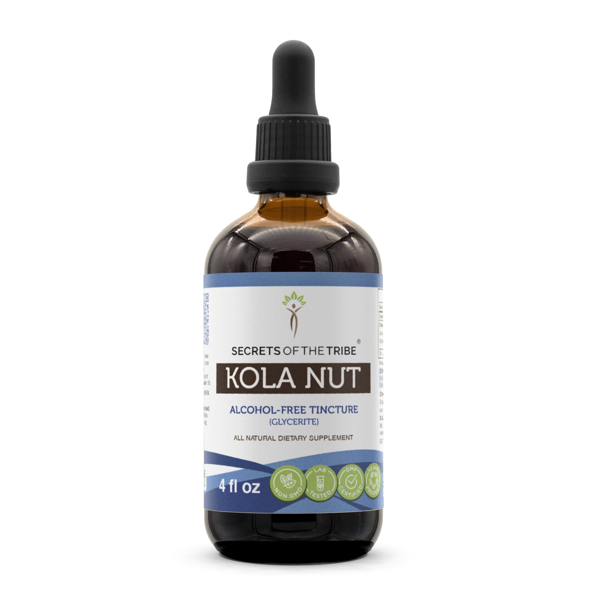 Secrets of the Tribe Kola Nut Tincture Alcohol-Free Extract (4 oz) - Cola Acuminate