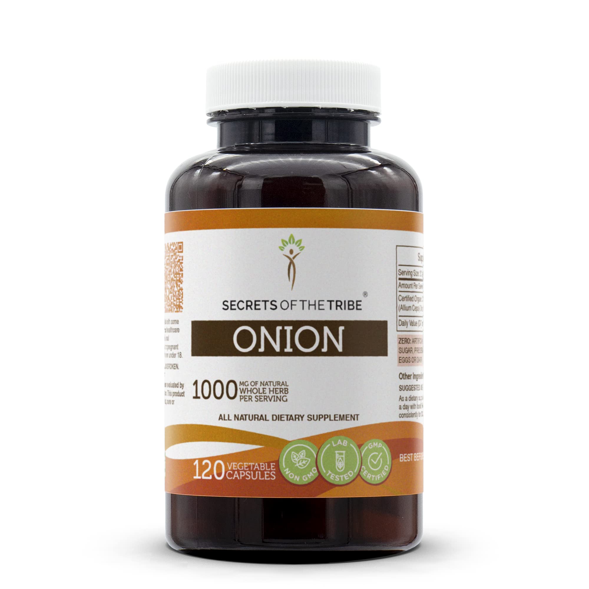 Secrets of the Tribe Onion 120 Capsules | Vegetable Capsule & Allium Cepa Dried Bulb
