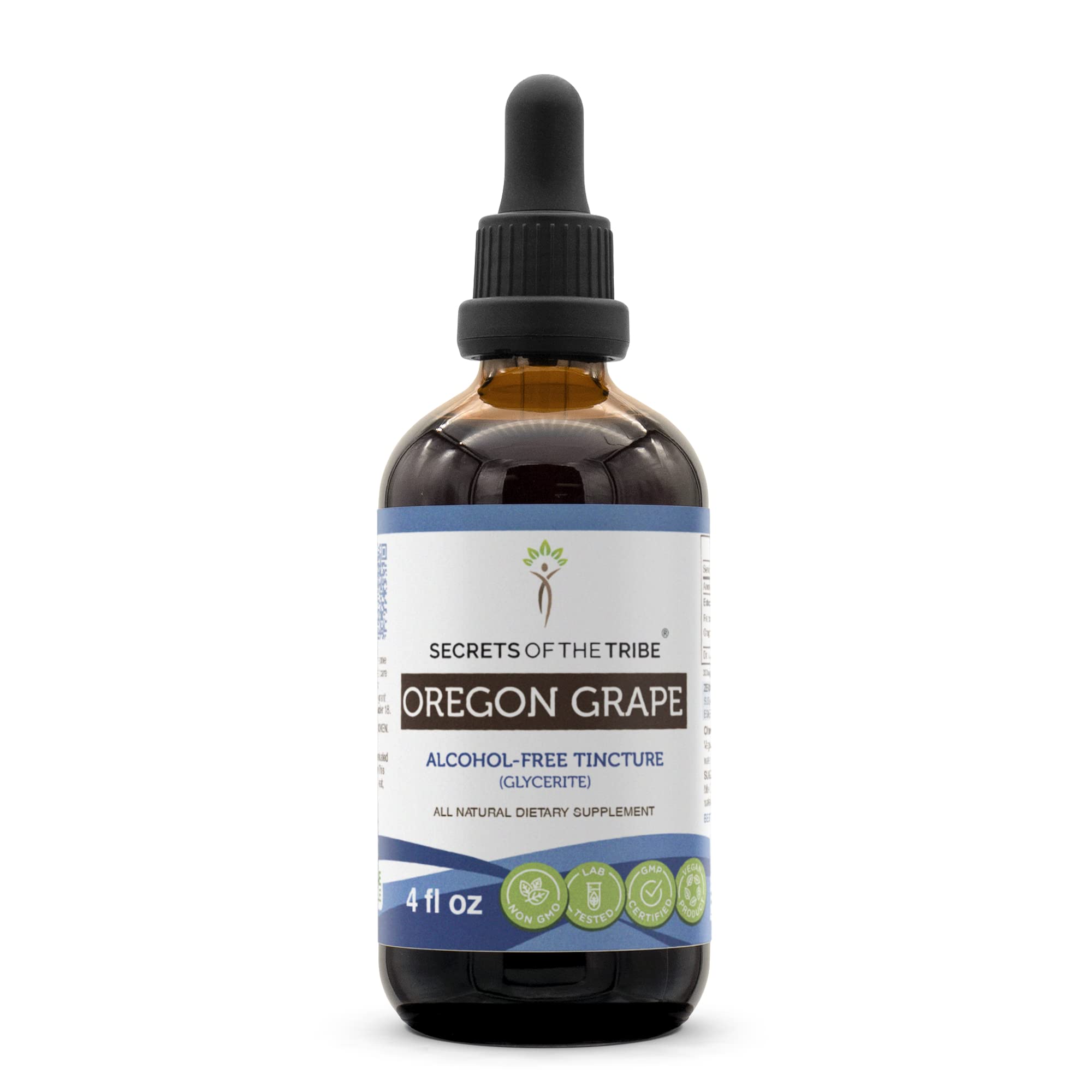 Secrets of the Tribe Oregon Grape Alcohol-Free Liquid Extract – 4 fl oz