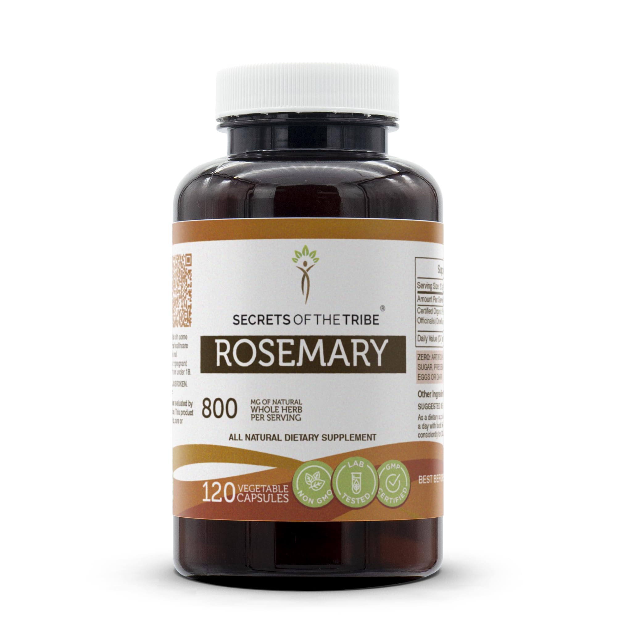 Secrets of the Tribe Rosemary 120 Capsules – 800 mg per Serving | Rosmarinus Officinalis
