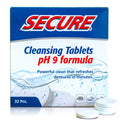 Secure Daily Cleansing Tablets – pH 9 Denture Cleaners | 32 Tablets (1 Pack) For Dentures, Retainers & Night Guards