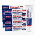 Secure Waterproof Denture Adhesive - Zinc-Free, Extra Strong Hold (1.4 oz, Pack of 8)