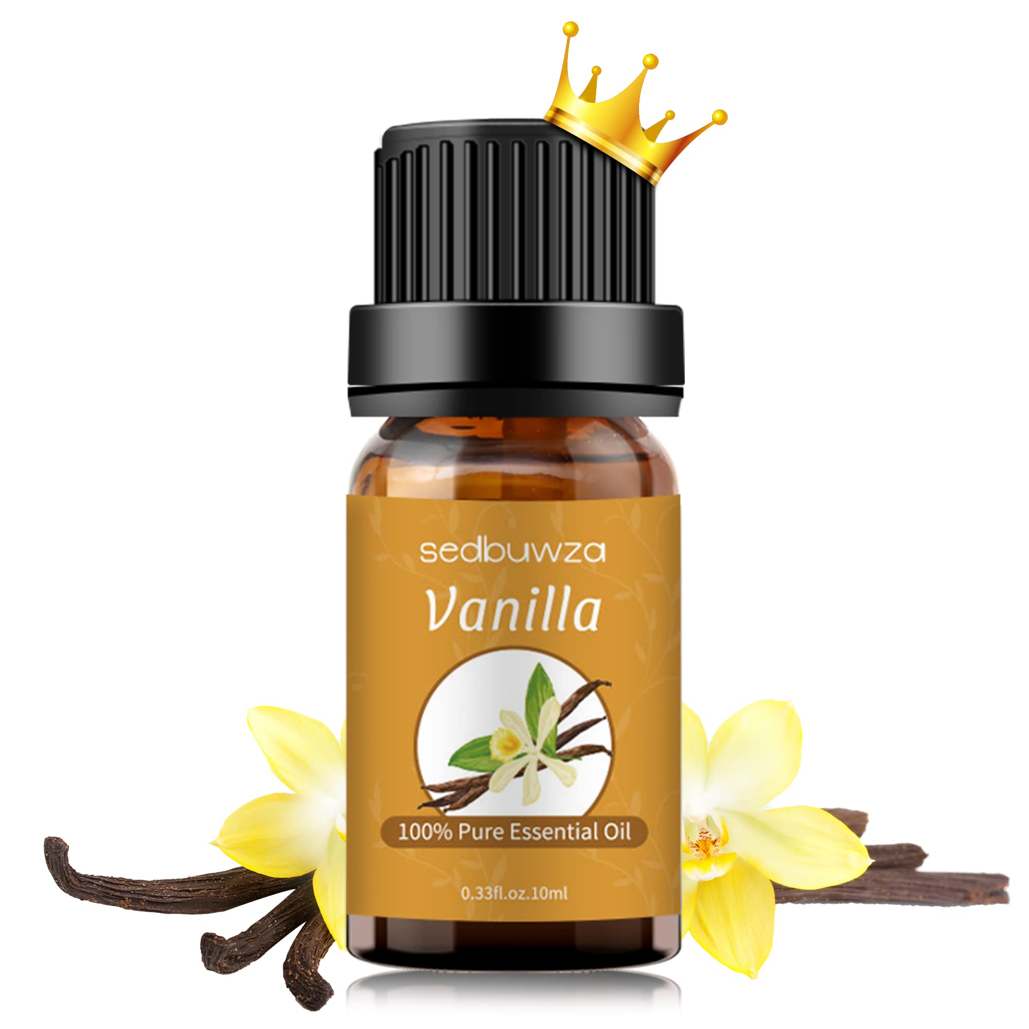 Sedbuwza Vanilla Essential Oil | Organic Vanilla Fragrance for Diffuser
