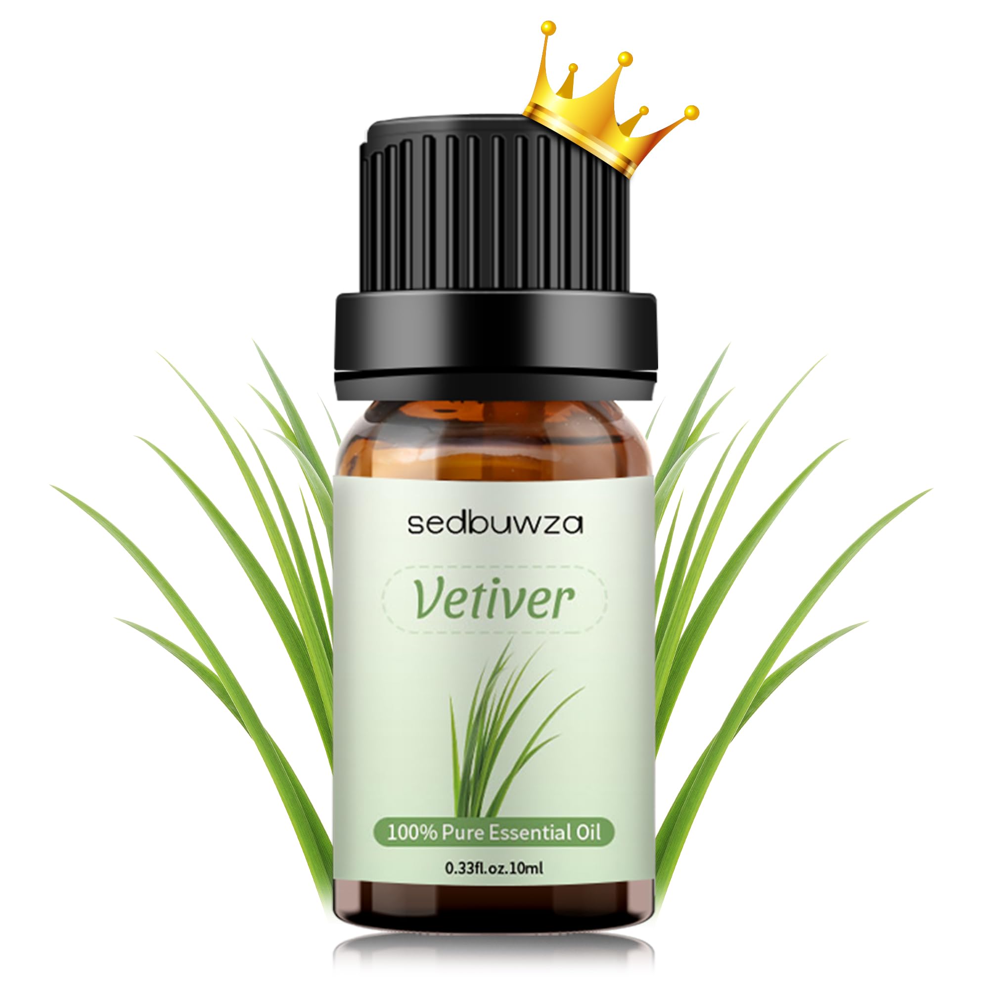 Sedbuwza Vetiver Essential Oil - Pure Organic Fragrance Oil for Diffusers, Soap & Candles