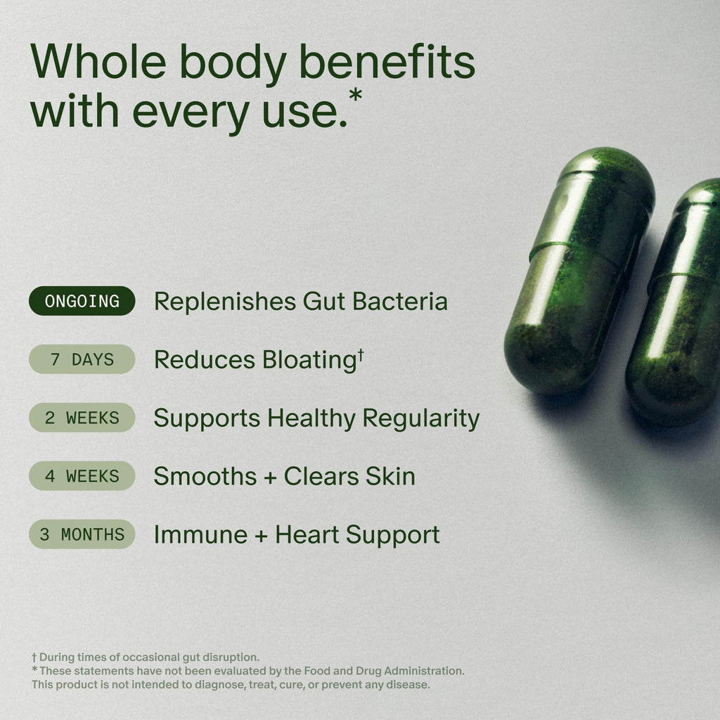 Seed DS-01 Daily Synbiotic - 60 Capsules | Prebiotic + Probiotic for Digestive Health, Immune Support, Bloat Relief