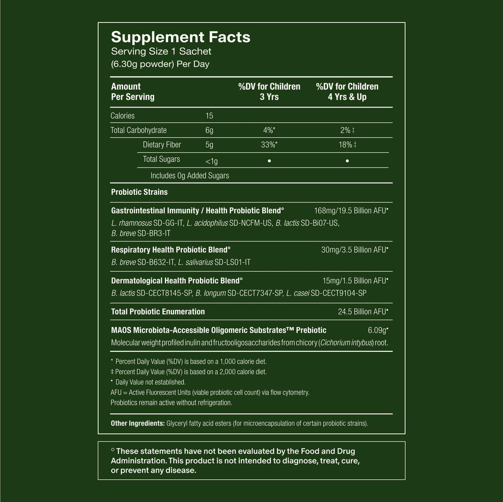 Seed PDS-08 Pediatric Daily Synbiotic for Kids 3–17 | Fiber-Based Prebiotic & Probiotic