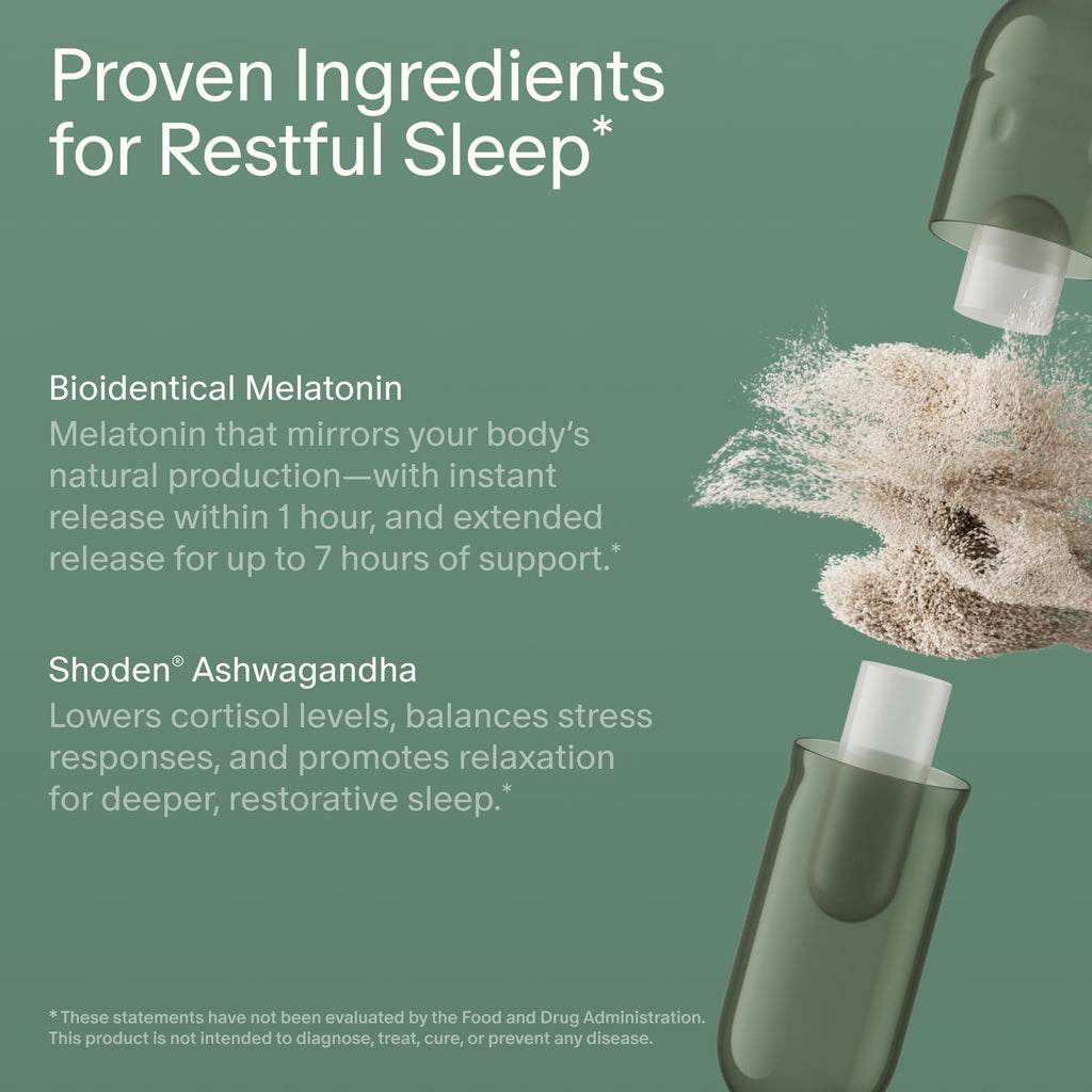 Seed PM-02 Sleep + Restore - Melatonin + Ashwagandha Sleep Aid (30-Day, Vegan)