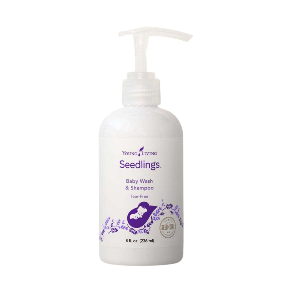 Young Living Seedlings Baby Wash & Shampoo 8 oz | Gentle Baby Bath & Nighttime Skincare