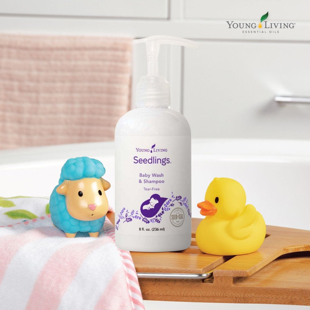 Young Living Seedlings Baby Wash & Shampoo 8 oz | Gentle Baby Bath & Nighttime Skincare