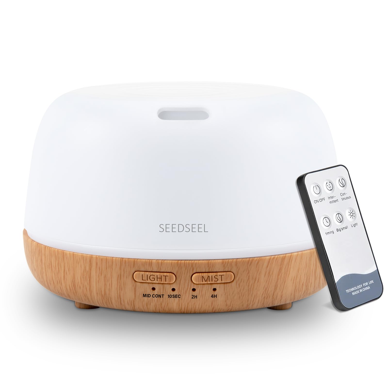 SEEDSEEL 300ML Essential Oil Diffuser – 7-Color LEDs, Remote