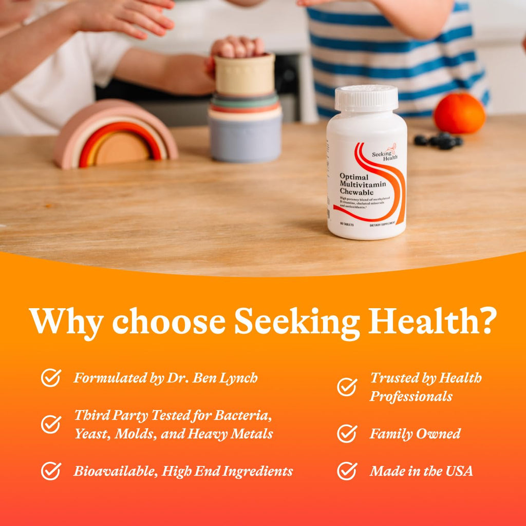Seeking Health Optimal Multivitamin Chewable – Immune Support, L-5-MTHF, B12 & D3