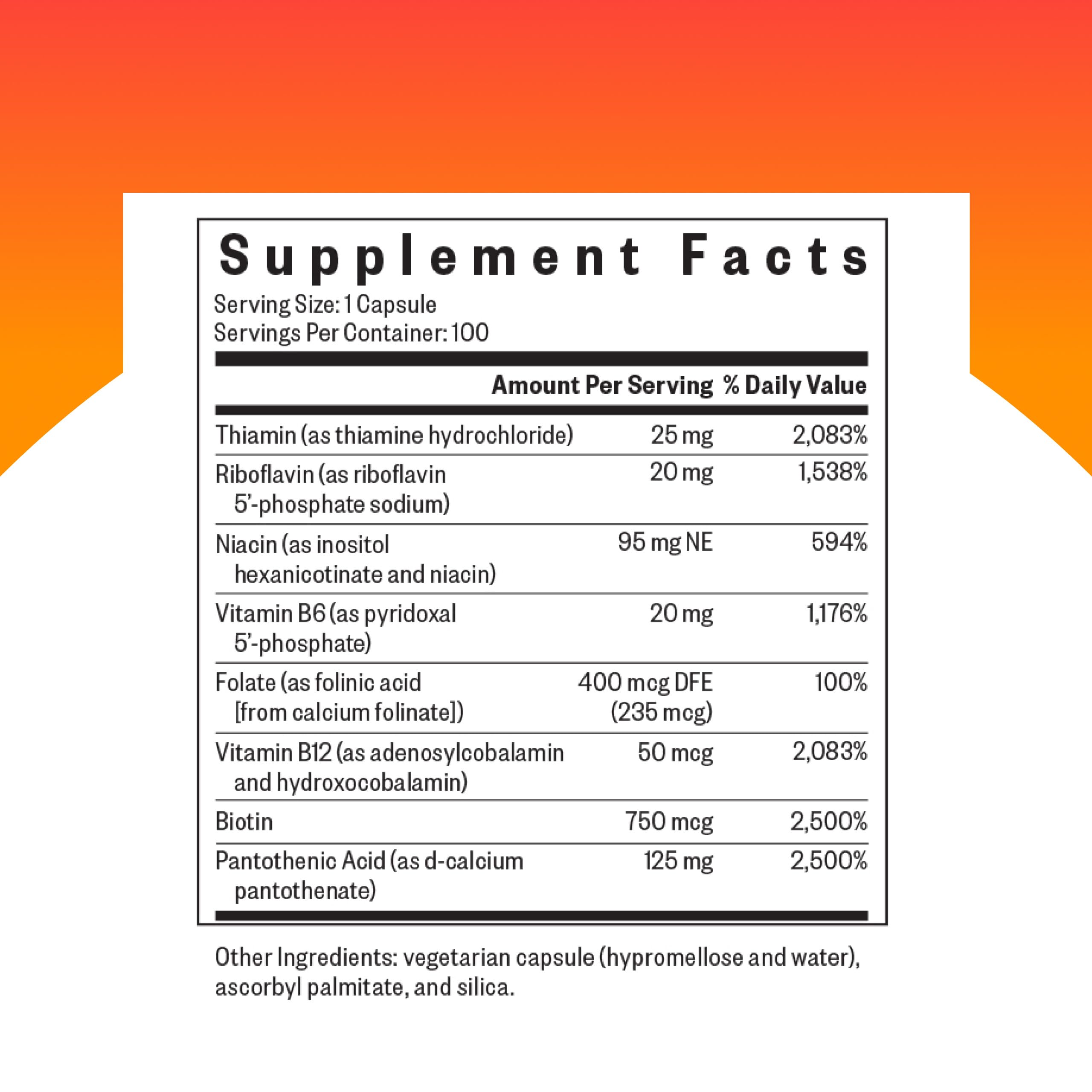 Seeking Health B Complex MF - B Complex with Folate & Folinic Acid (100 Caps)