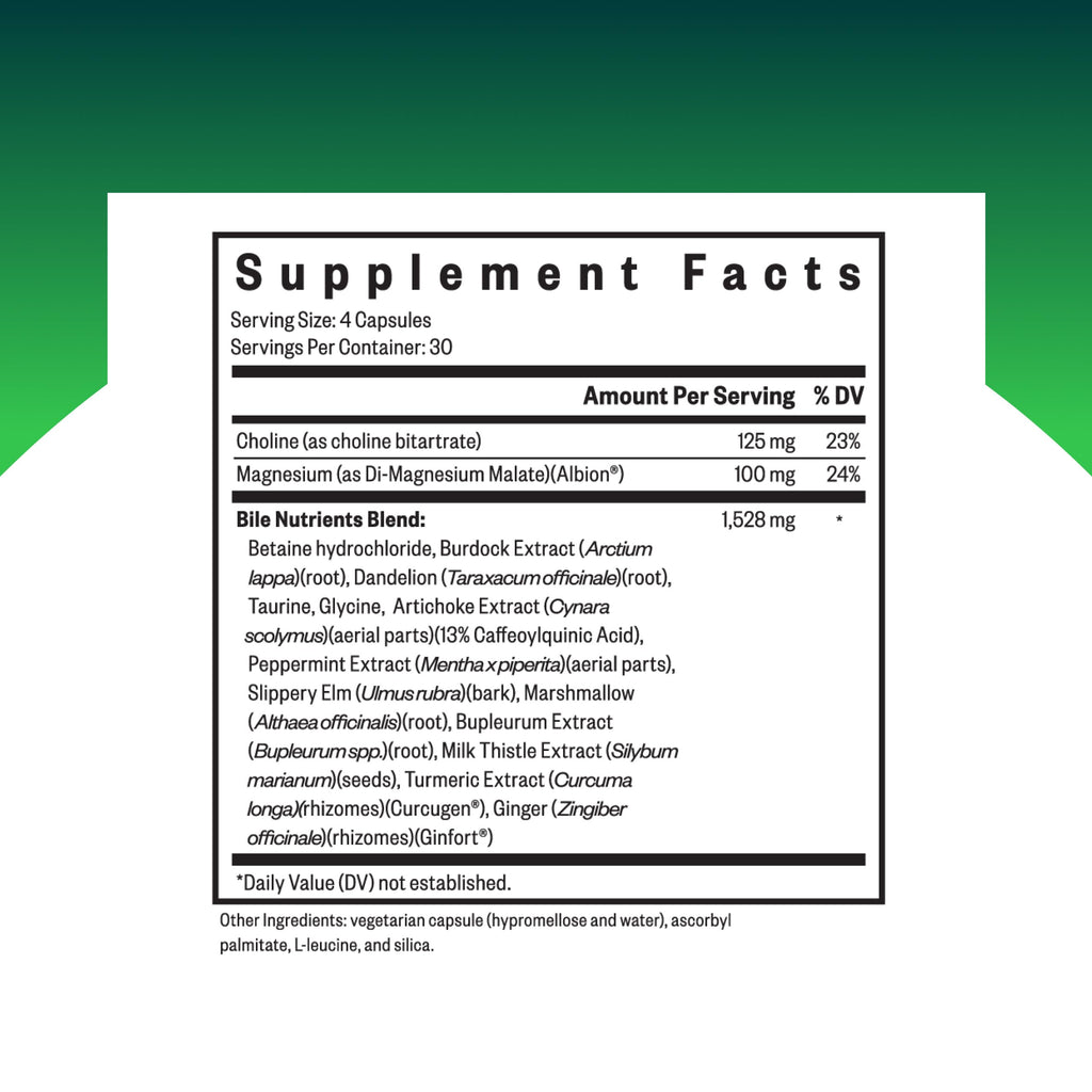 Seeking Health Bile Nutrients – Herbal Digestive Support for Bile Production, Gallbladder Health & Fat Digestion (120 Capsules)