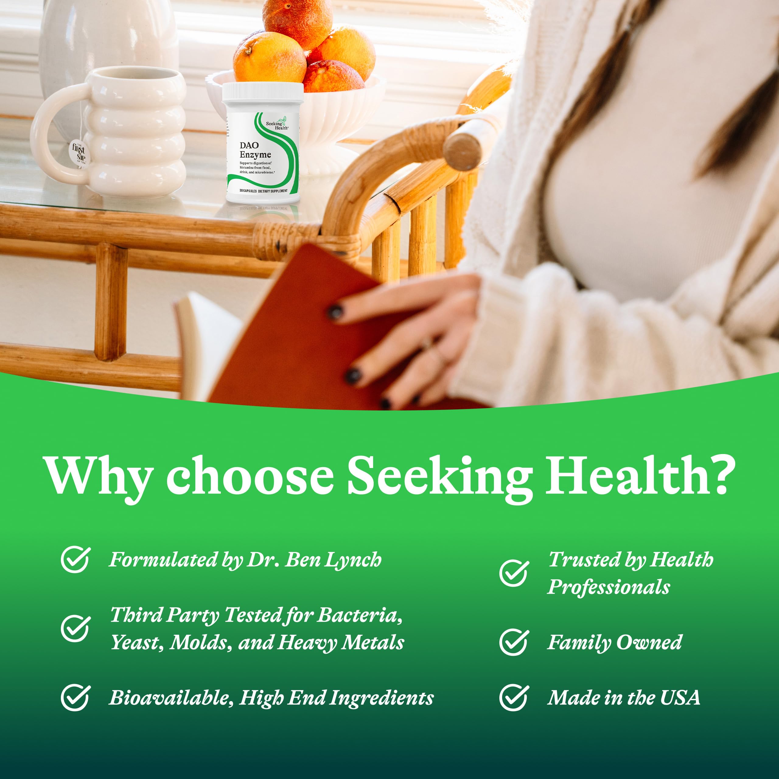 Seeking Health DAO Enzyme – Histamine Digest Support, 30 Capsules