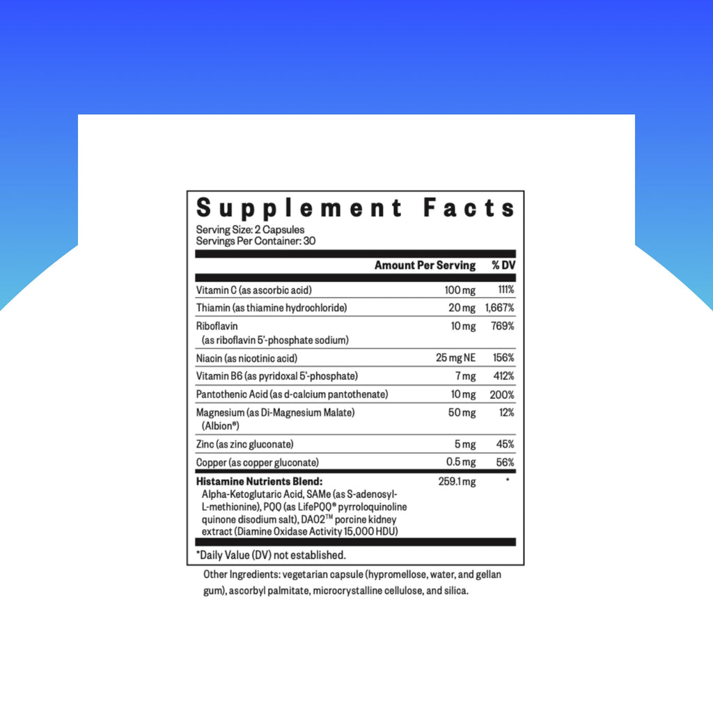 Seeking Health Histamine Nutrients | Seasonal Histamine Support with B1, B3 & Zinc - 60 Capsules