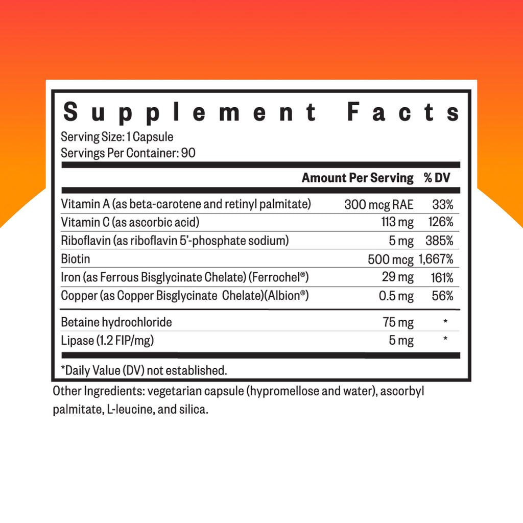 Seeking Health Iron with Cofactors - Ferrochel Ferrous Bisglycinate, 90 Capsules