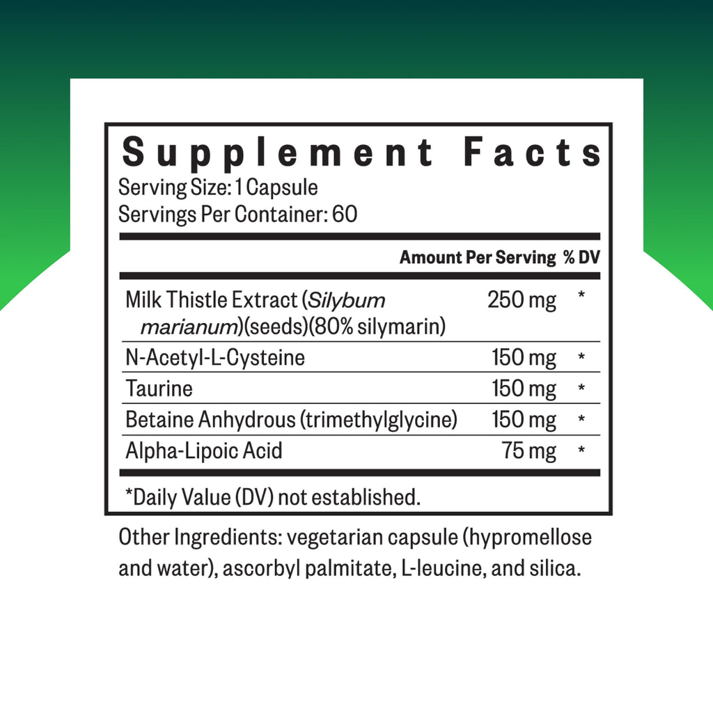 Seeking Health Liver Nutrients – Glutathione Support with Milk Thistle, Alpha-Lipoic Acid & NAC – 60 Capsules