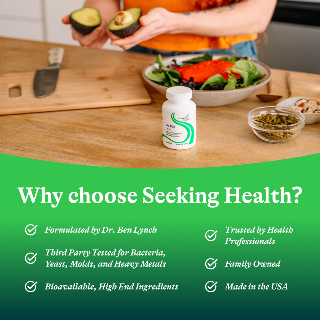 Seeking Health Ox Bile 125 mg – Digestive Enzyme (120 Capsules)